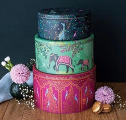 SM9146N_ New_ Sara Miller India Biscuit Barrel 